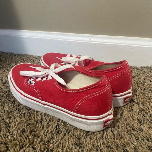 Red Authentic Vans - Picture 2 of 4
